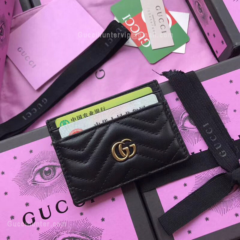 Gucci GG Marmont Card Case Black 443127